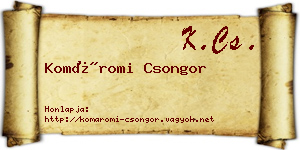 Komáromi Csongor névjegykártya