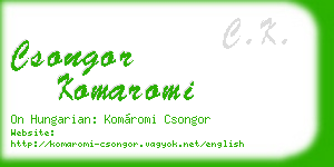 csongor komaromi business card