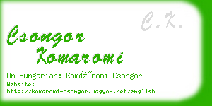 csongor komaromi business card